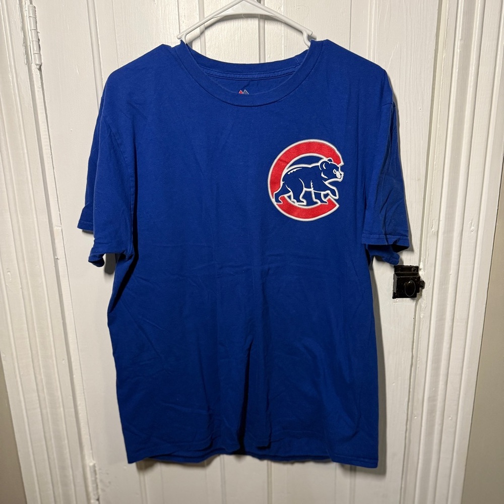 Blue Chicago Cubs Baseball Player T-Shirt #17 Bryant Size Large